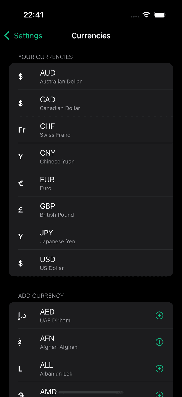 Local Currency Support